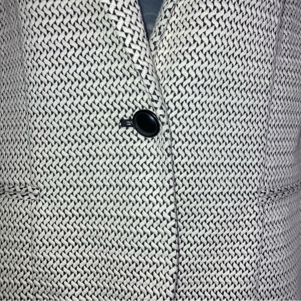Talbots Black And White Check Pattern Button Fron… - image 2